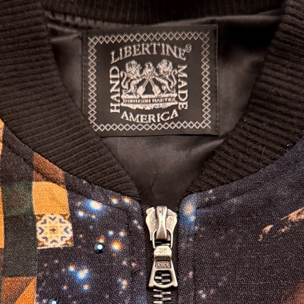 LIBERTINE One-of-a-Kind owned by š¤©CHRIS BROWNš¤©Colorful Graphic Bomber Jacket - Picture 2 of 9